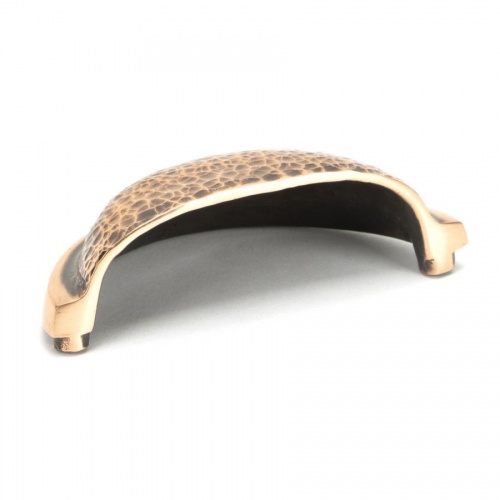 Polished Bronze Hammered Regency Concealed Drawer Pull